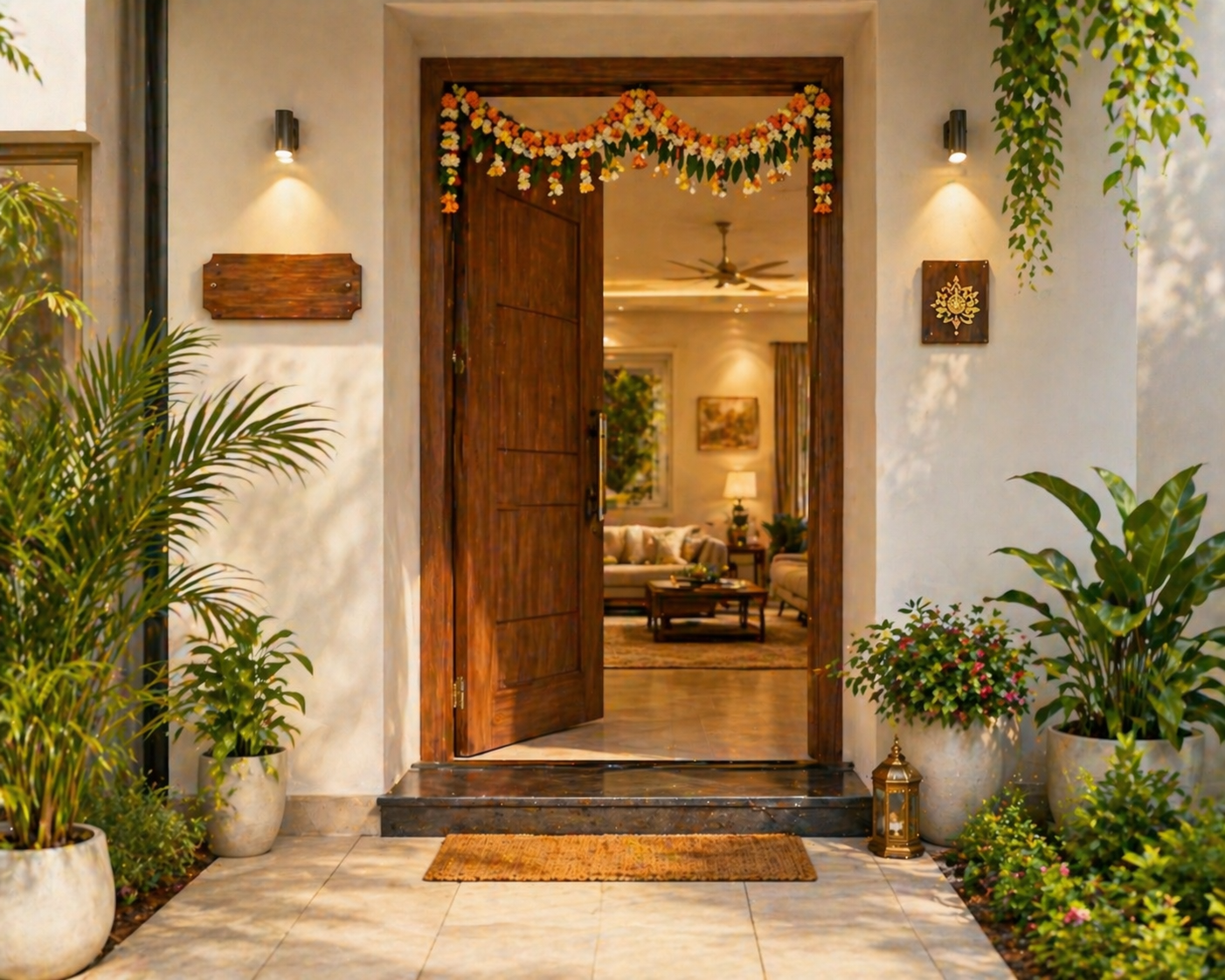 Main door entrance decoration with vastu tips for home in delhi ncr.