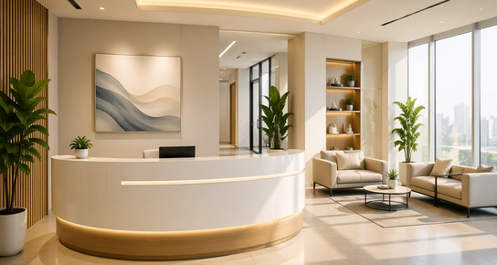 Modern office vastu layout with proper seating, positive energy flow, and vastu directions for business growth and workplace success