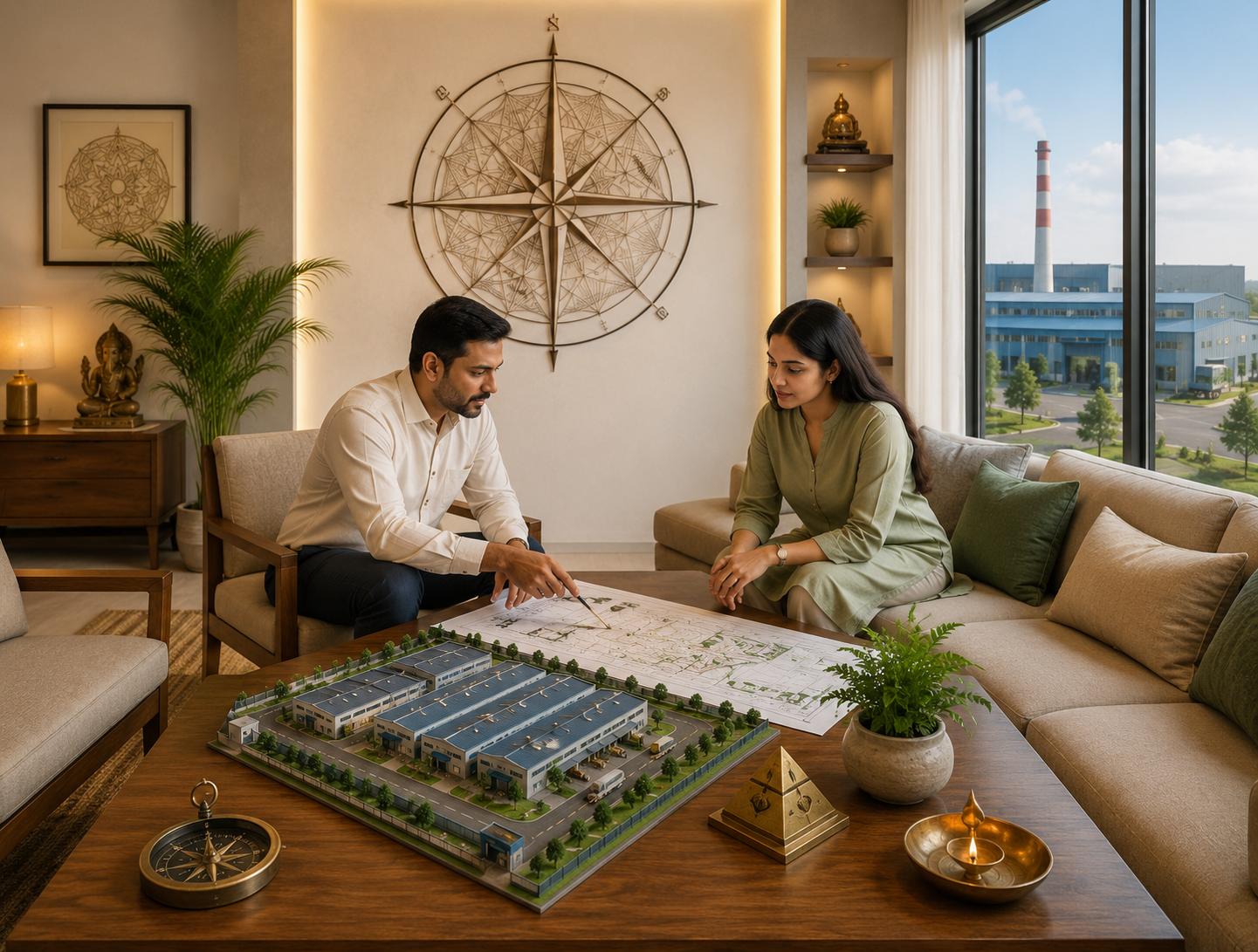 Factory Vastu Consultation meeting for industrial planning, workspace alignment, and business growth solutions.