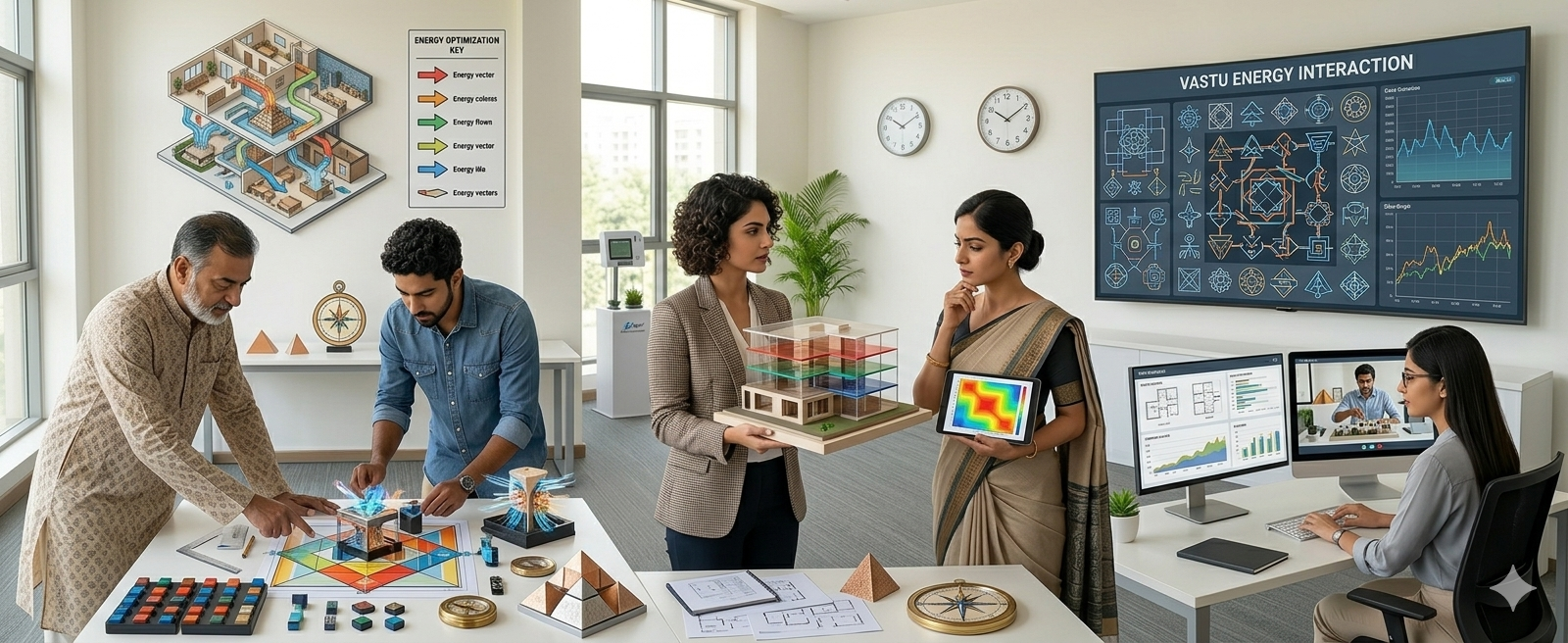 About Vastu Insights team discussing Vastu planning, property analysis, and expert consultation services for modern spaces.