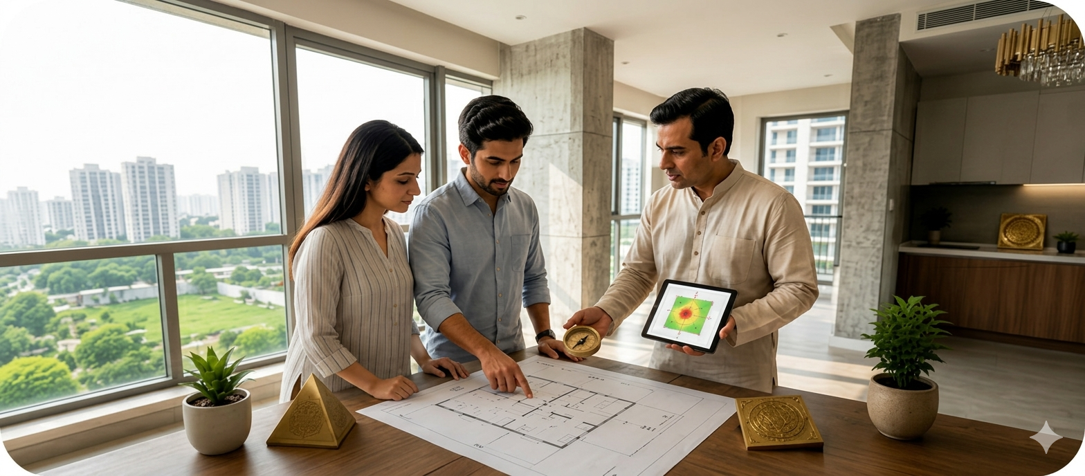 About Vastu Insights team providing expert Vastu consultation and property planning solutions for homes, offices, and commercial spaces.