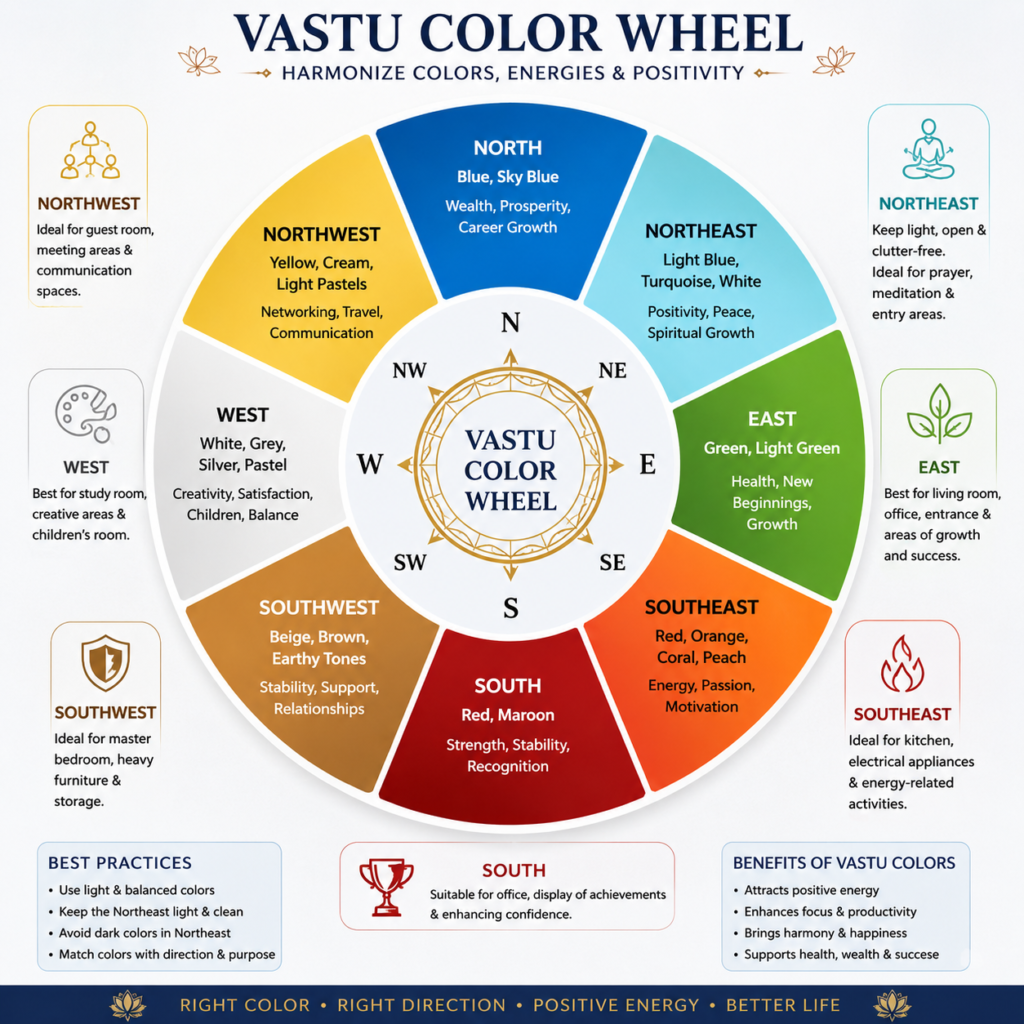 Vastu for Office color wheel guide